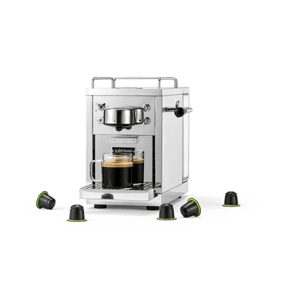 The Original espresso machine in premium stainless steel with minimalist Scandinavian desig