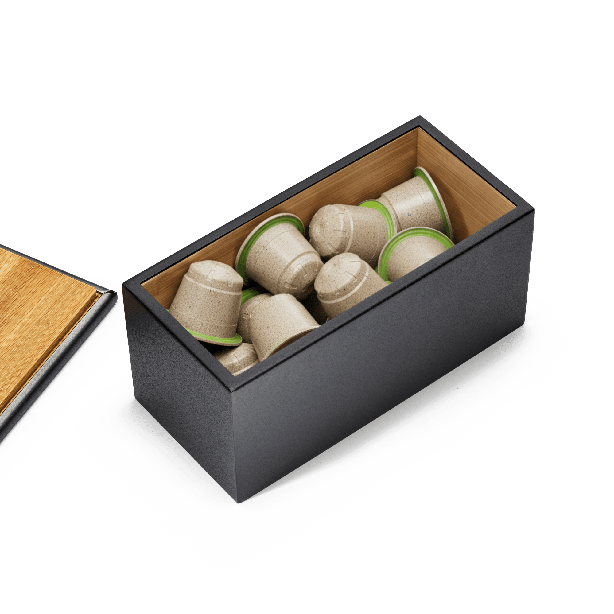 Kapselbox Schwarz – Premium-Aufbewahrung für Kaffeekapseln