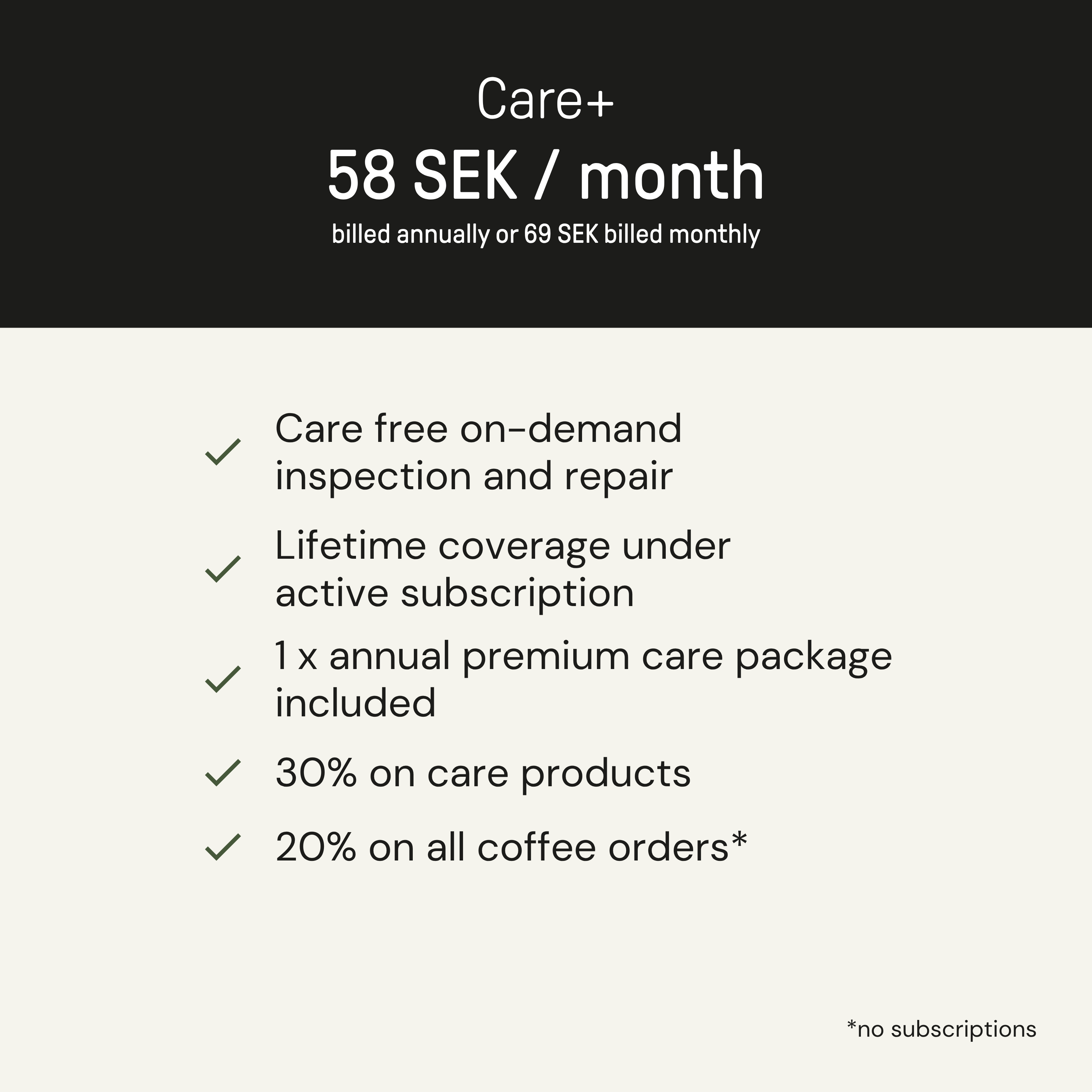 Sjöstrand Care+ COMING SOON image
