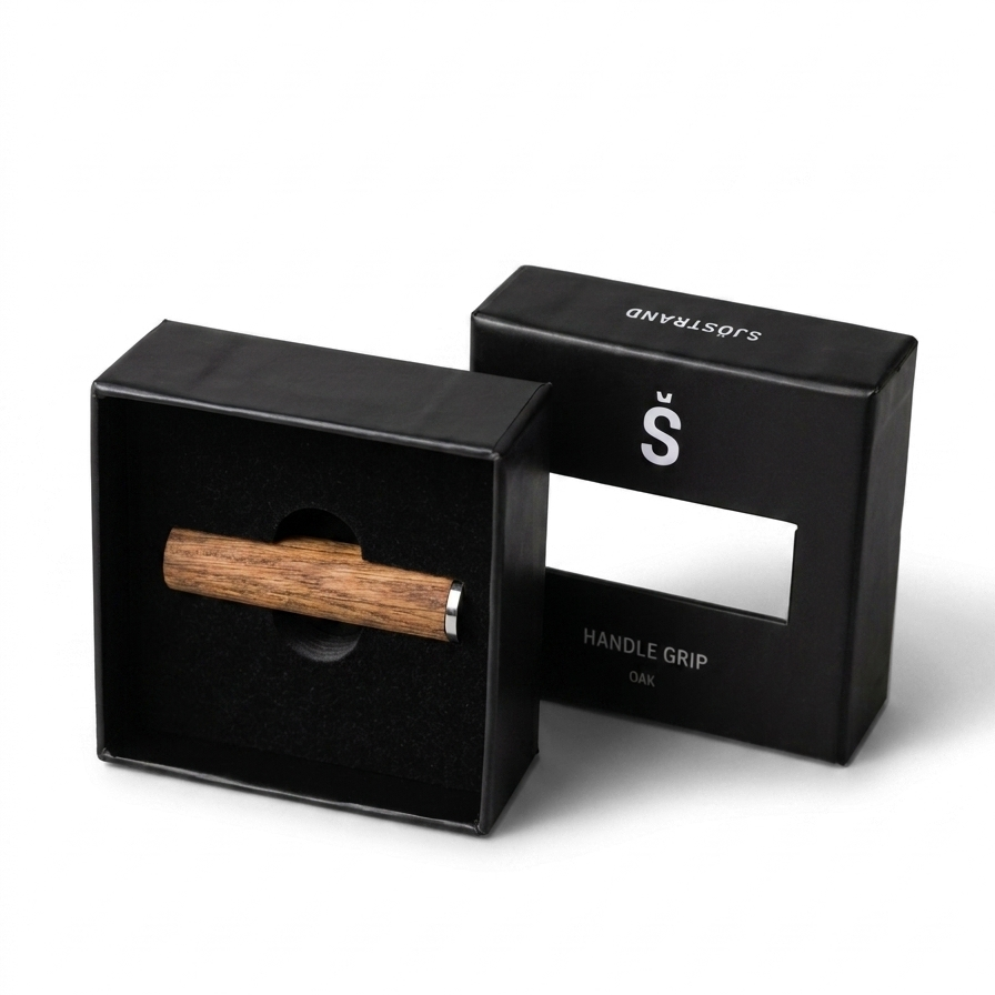 Handle grip 2 - Steel - Oak image