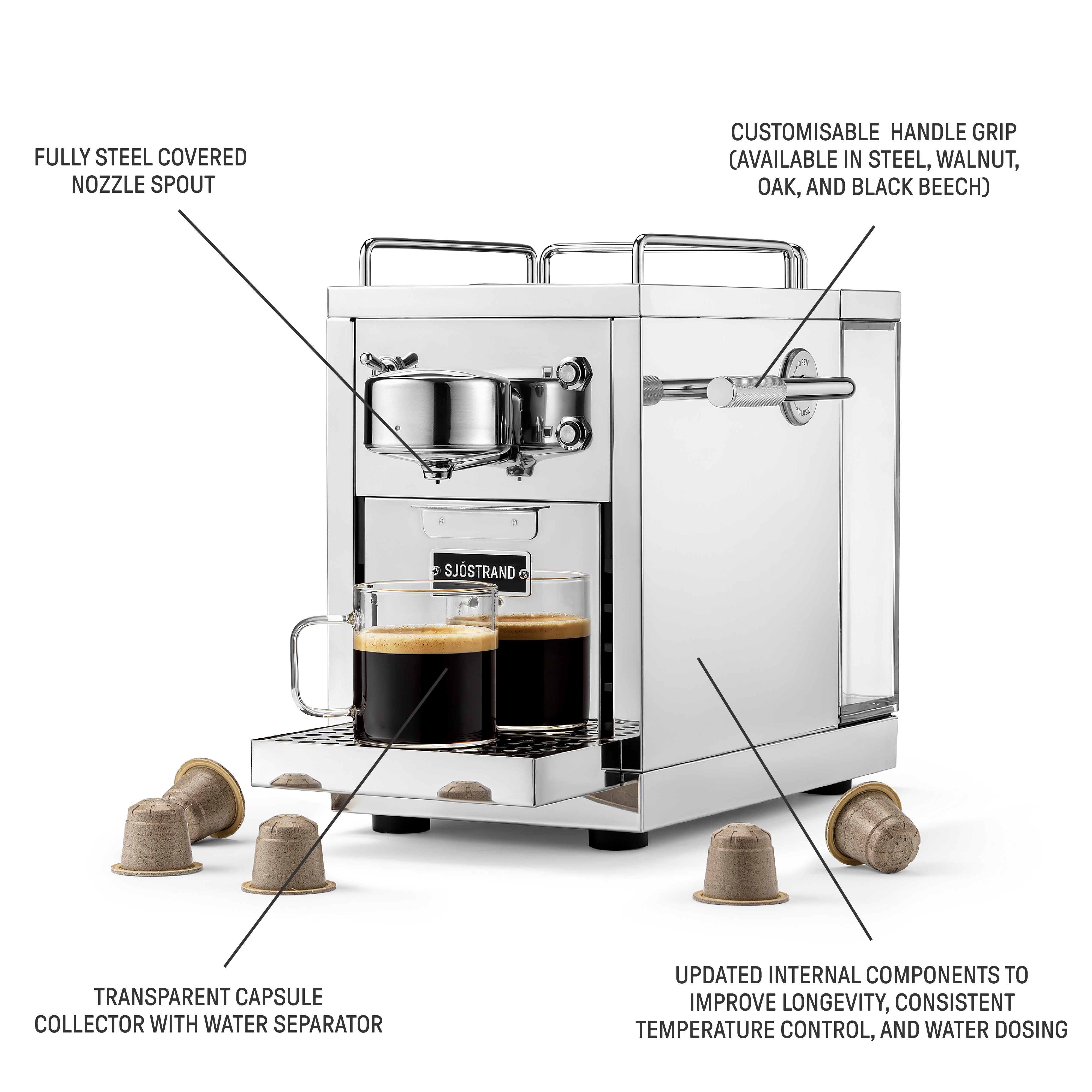 The Original 2 Steel - Nespresso® Compatible Coffee Machine