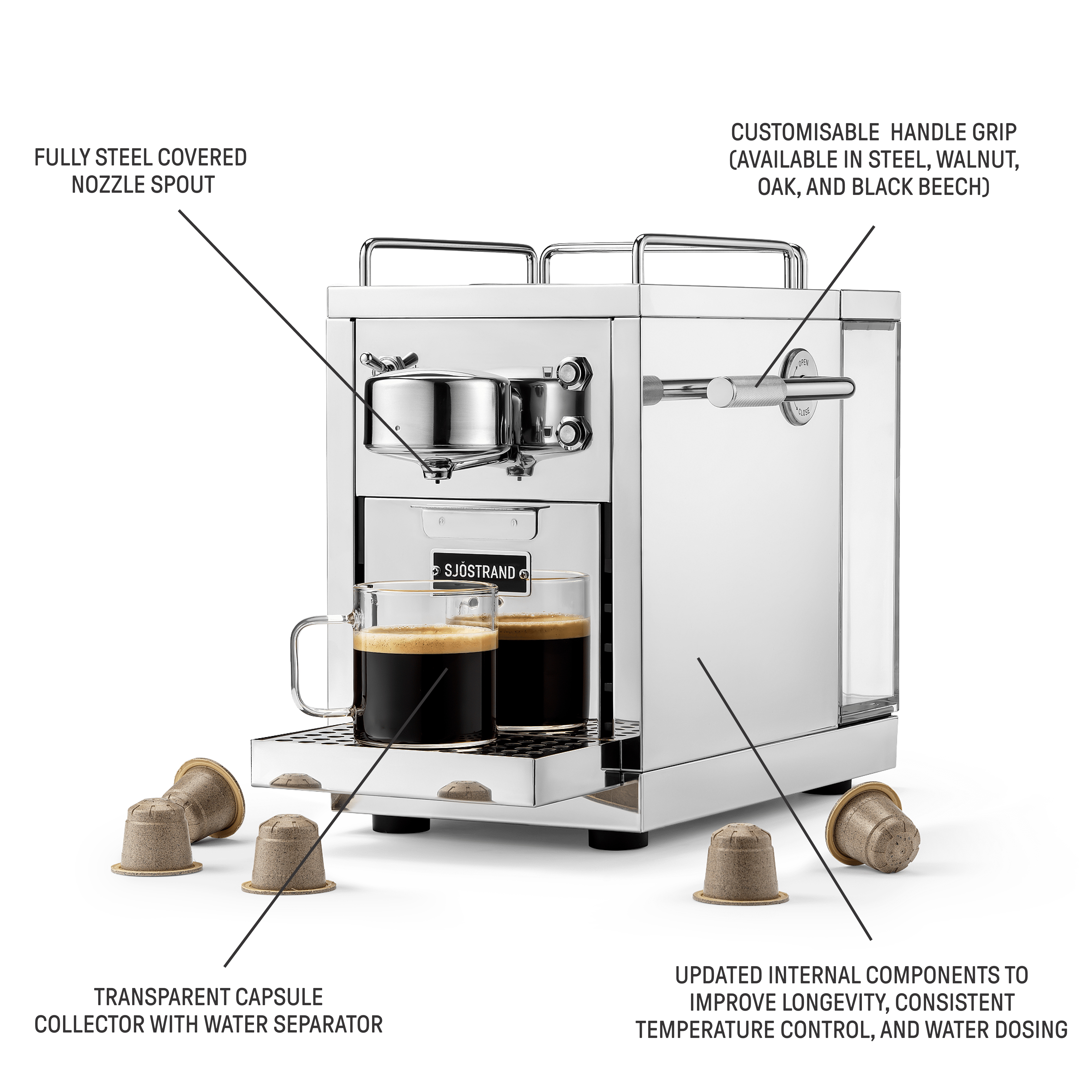 The Original 2 Steel - Nespresso® Compatible Coffee Machine The Original 2 Steel - Nespresso® Compatible Coffee Machine